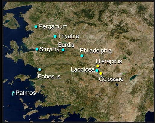 The seven revelation churches in Turkey Image